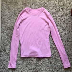 Pink Long Sleeved Fitted Shirt